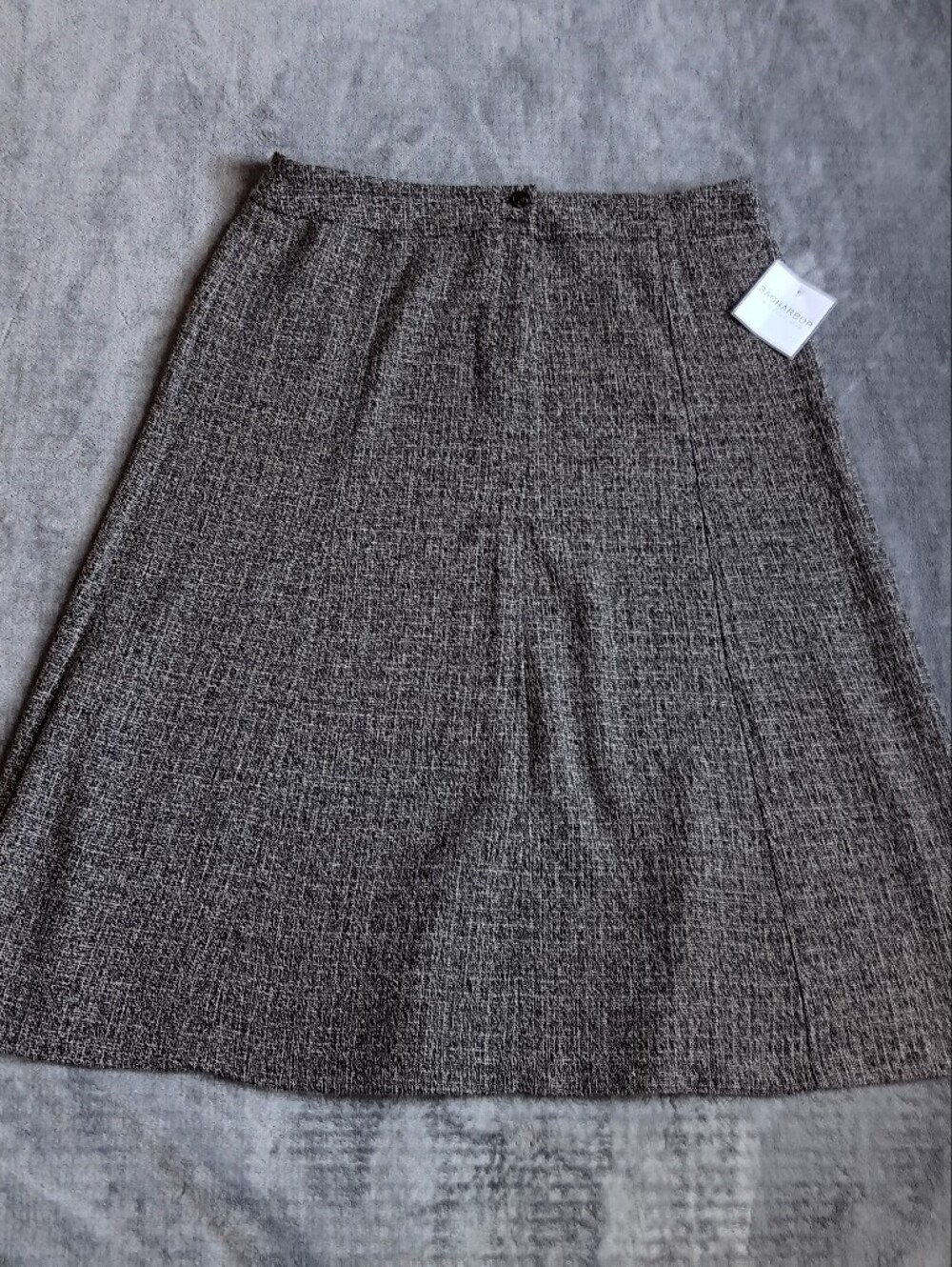 NWT English Tweed Black & White Academia Skirt, Size 16, Business Casual